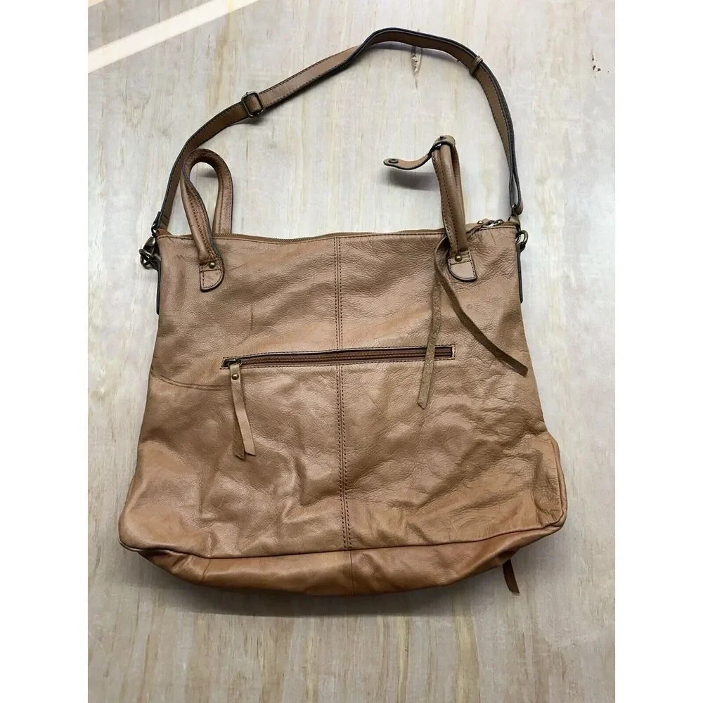 Vintage Lucky Brand Suede Brown Slouchy Hobo Large Crossbody Bag‎